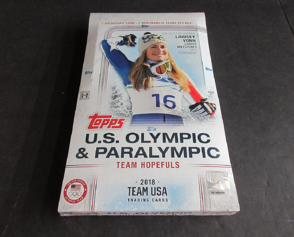 2018 Topps U.S. Olympic & Paralympic Trading Card Box (Hobby) (24/8)