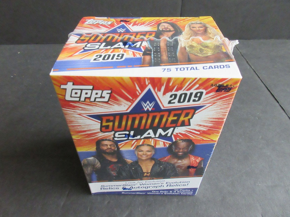 2019 Topps WWE Wrestling Summer Slam Blaster Box (75 Cards)