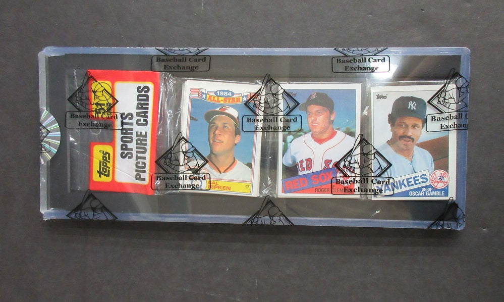 1985 Topps Baseball Unopened Rack Pack (BBCE) (Clemens Top)