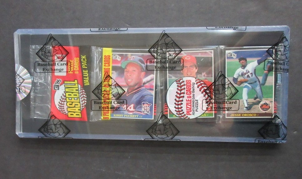 1985 Donruss Baseball Unopened Rack Pack (BBCE) (Puckett Top)