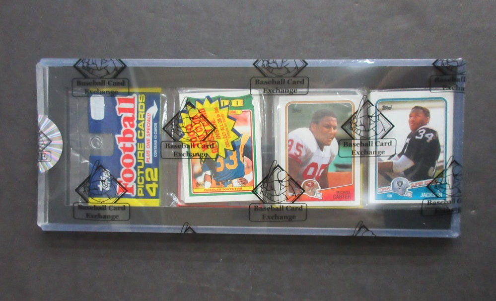 1988 Topps Football Unopened Rack Pack (BBCE) (Bo Jackson Top)