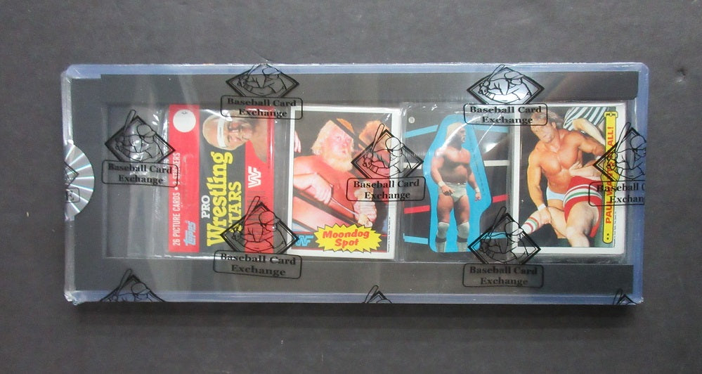 1985 Topps WWF Pro Wrestling Stars Unopened Rack Pack (BBCE) (Hogan Sticker #16 Top)