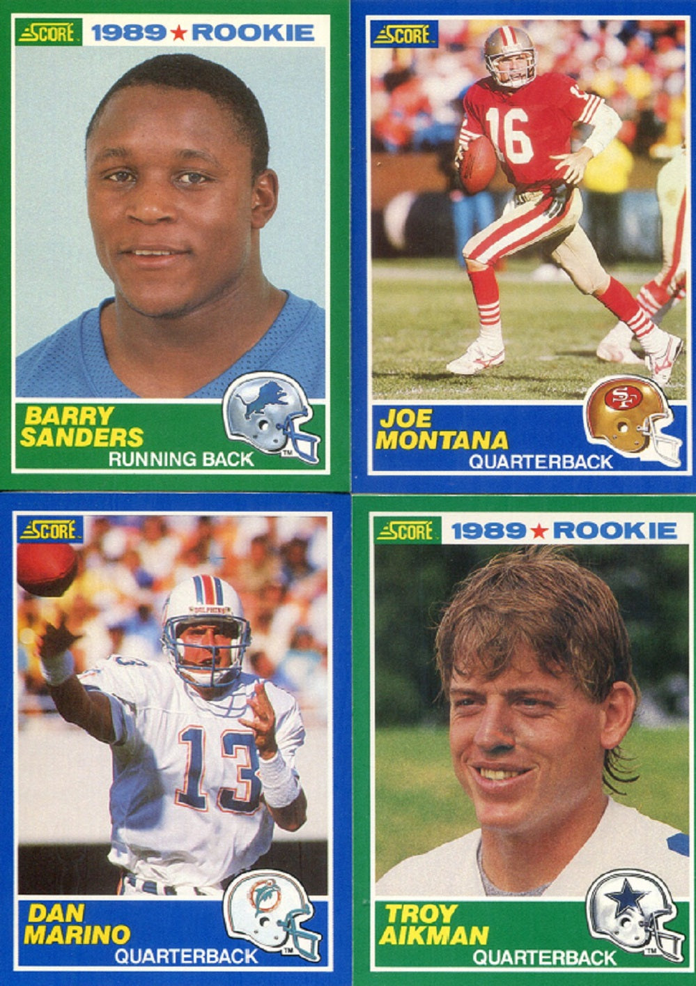 1989 Score Football Complete Set NM NM/MT (330) (23-221)