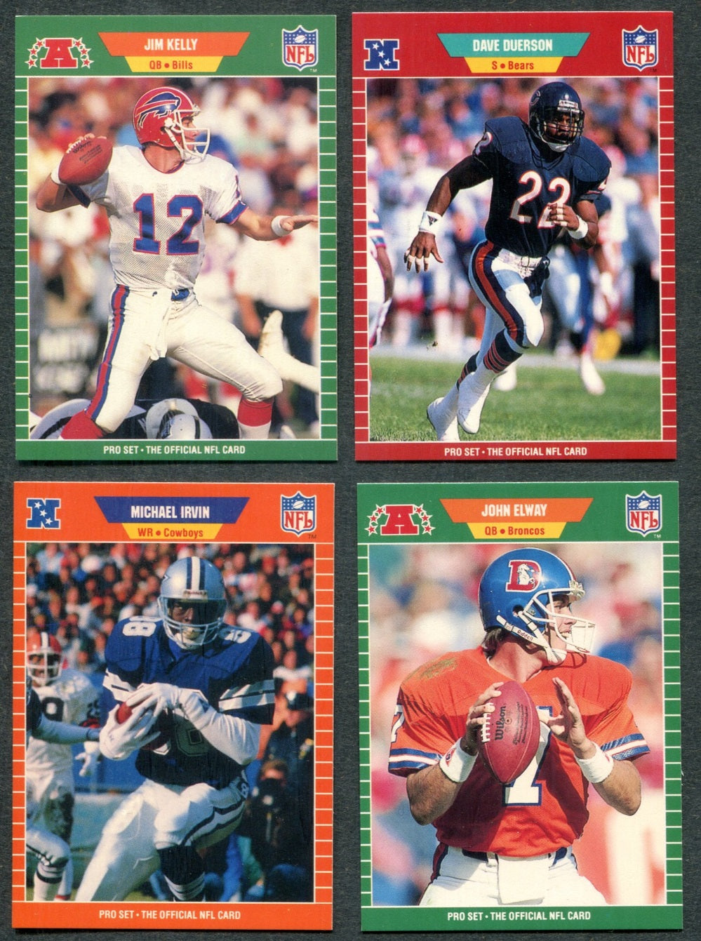 1989 Pro Set Football Complete Series 1 Set NM/MT (440) (23-207)