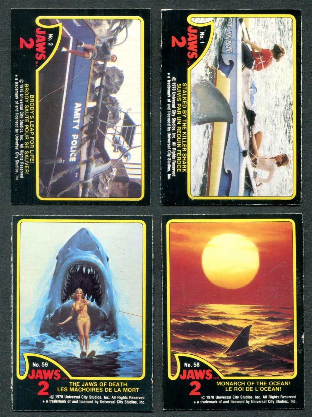 1978 OPC O-Pee-Chee Jaws 2 Complete Set (59) NM