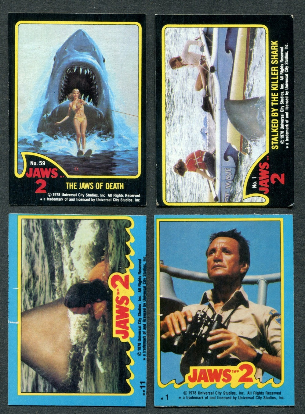 1978 Topps Jaws 2 Complete Set (w/ stickers) (59/11) EX/MT NM