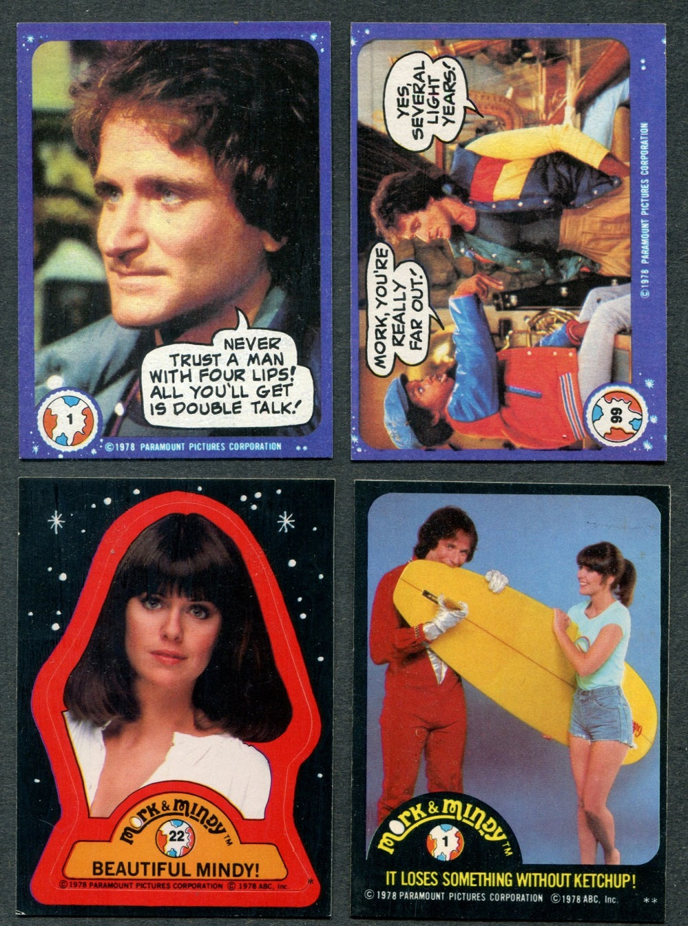 1978 Topps Mork & Mindy Complete Set (w/ stickers) (99/22) NM NM/MT