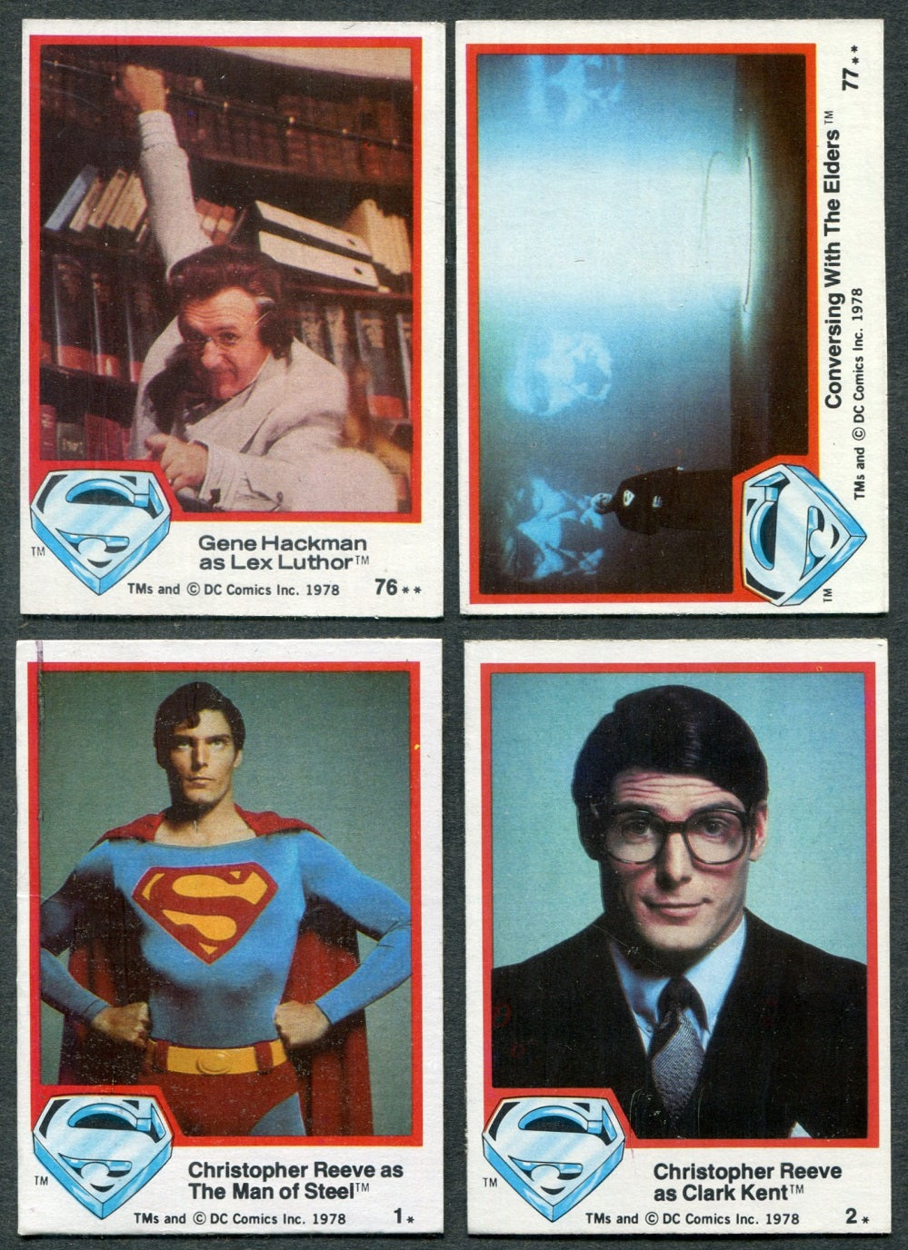 1978 Topps Superman The Movie Complete Series 1 Set (77) NM NM/MT