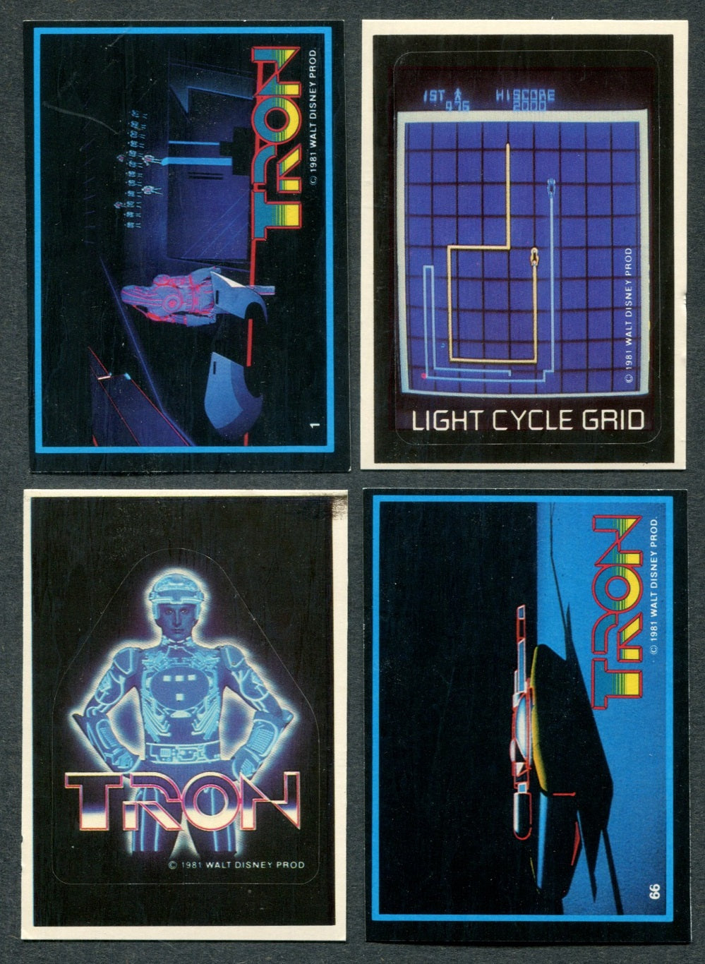 1982 Donruss Tron Complete Set (w/ stickers) (66/8) NM NM/MT