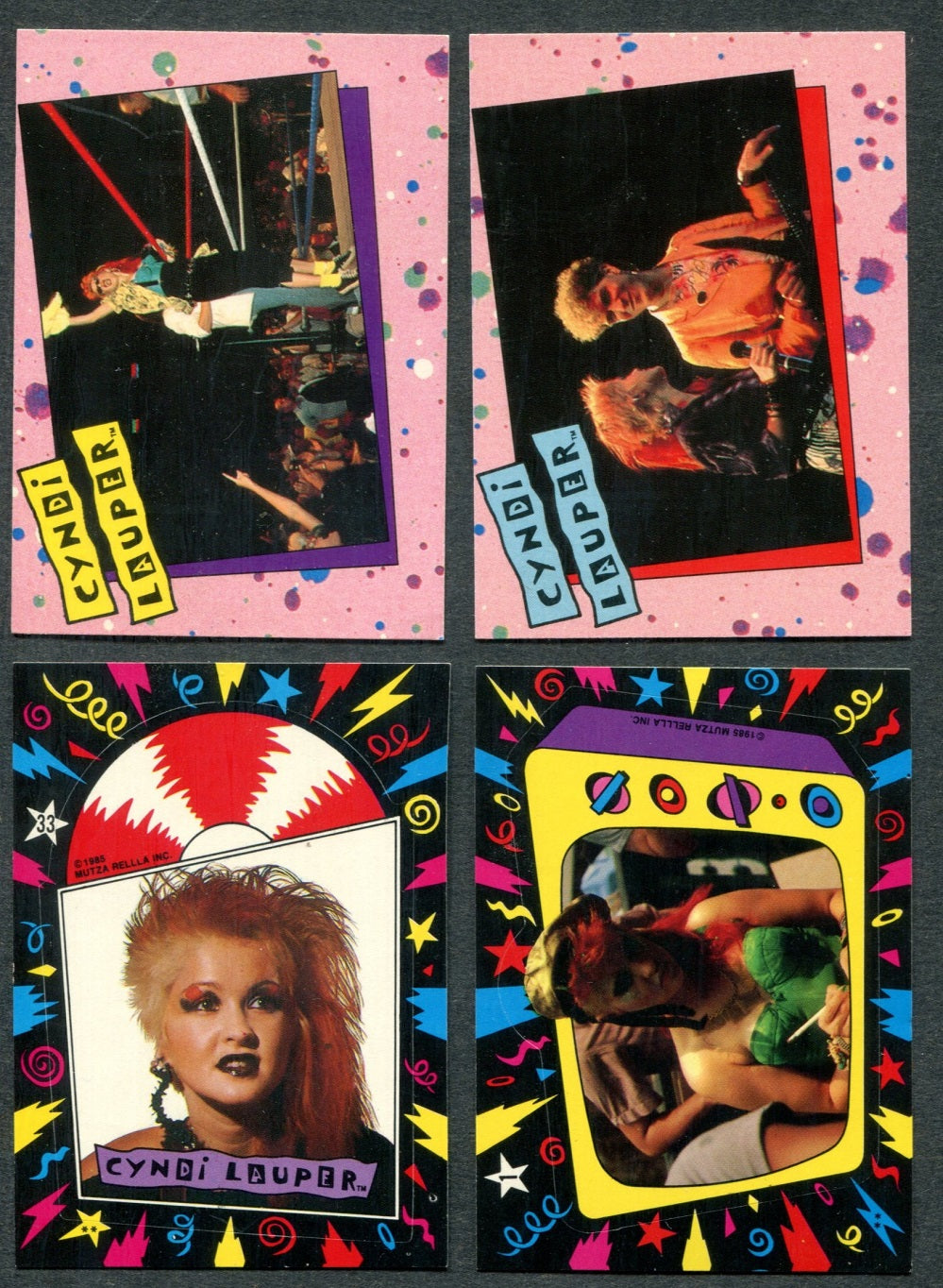 1985 Topps Cyndi Lauper Complete Set (w/ stickers) (33/33) NM NM/MT