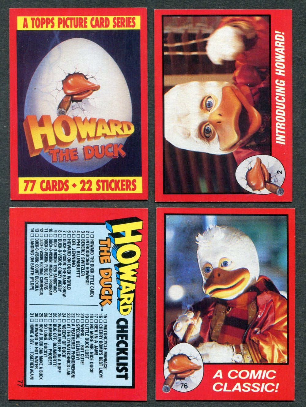 1986 Topps Howard the Duck Complete Set (77) NM/MT