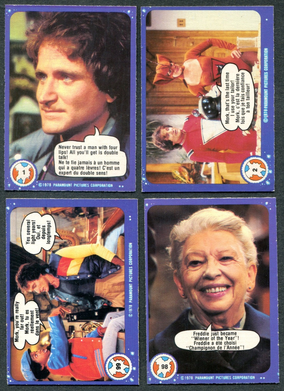 1978 OPC O-Pee-Chee Mork & Mindy Complete Set (99) NM NM/MT