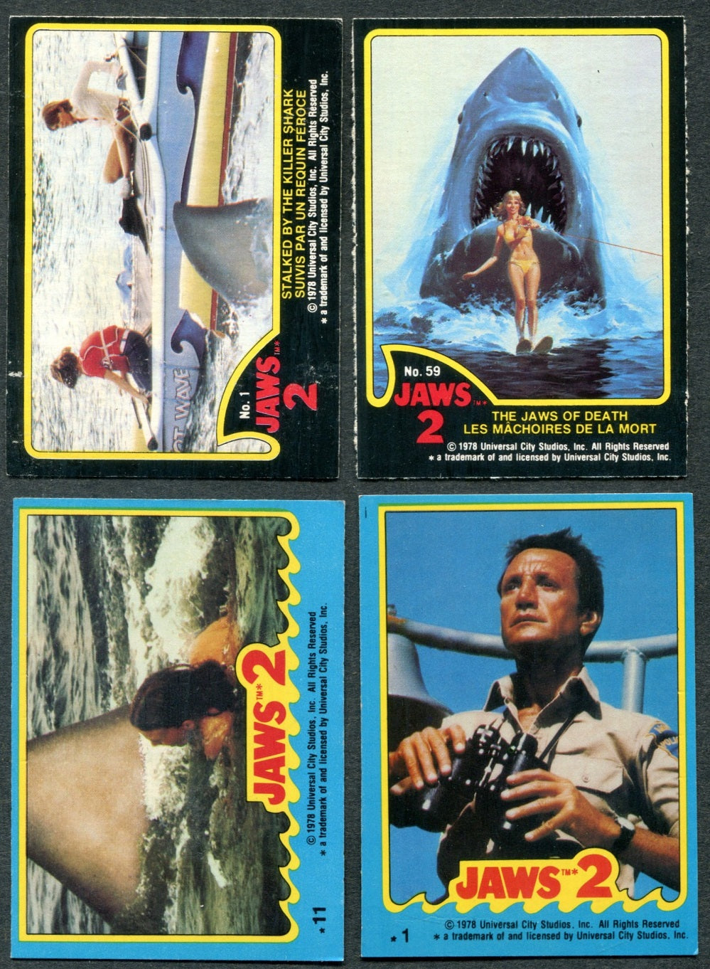 1978 OPC O-Pee-Chee Jaws 2 Complete Set (59/11) EX/MT NM
