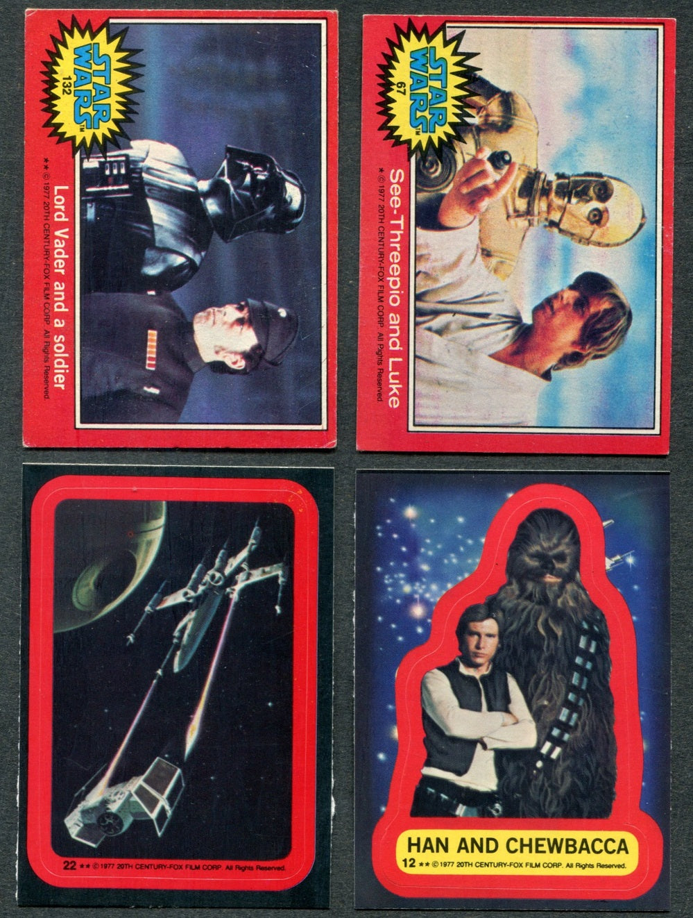 1977 Topps Star Wars Complete Series 2 Set (w/ stickers) (66/11) EX EX/MT