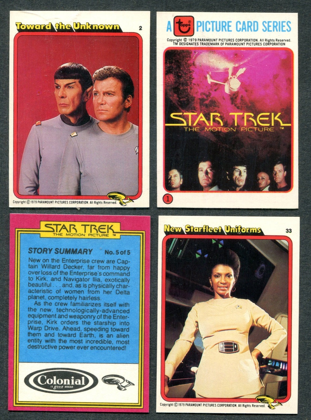 1979 Topps Star Trek Complete Set (33) (Colonial Bread) NM/MT