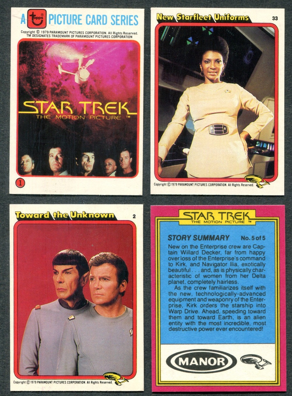 1979 Topps Star Trek Complete Set (33) (Manor Bread) NM/MT