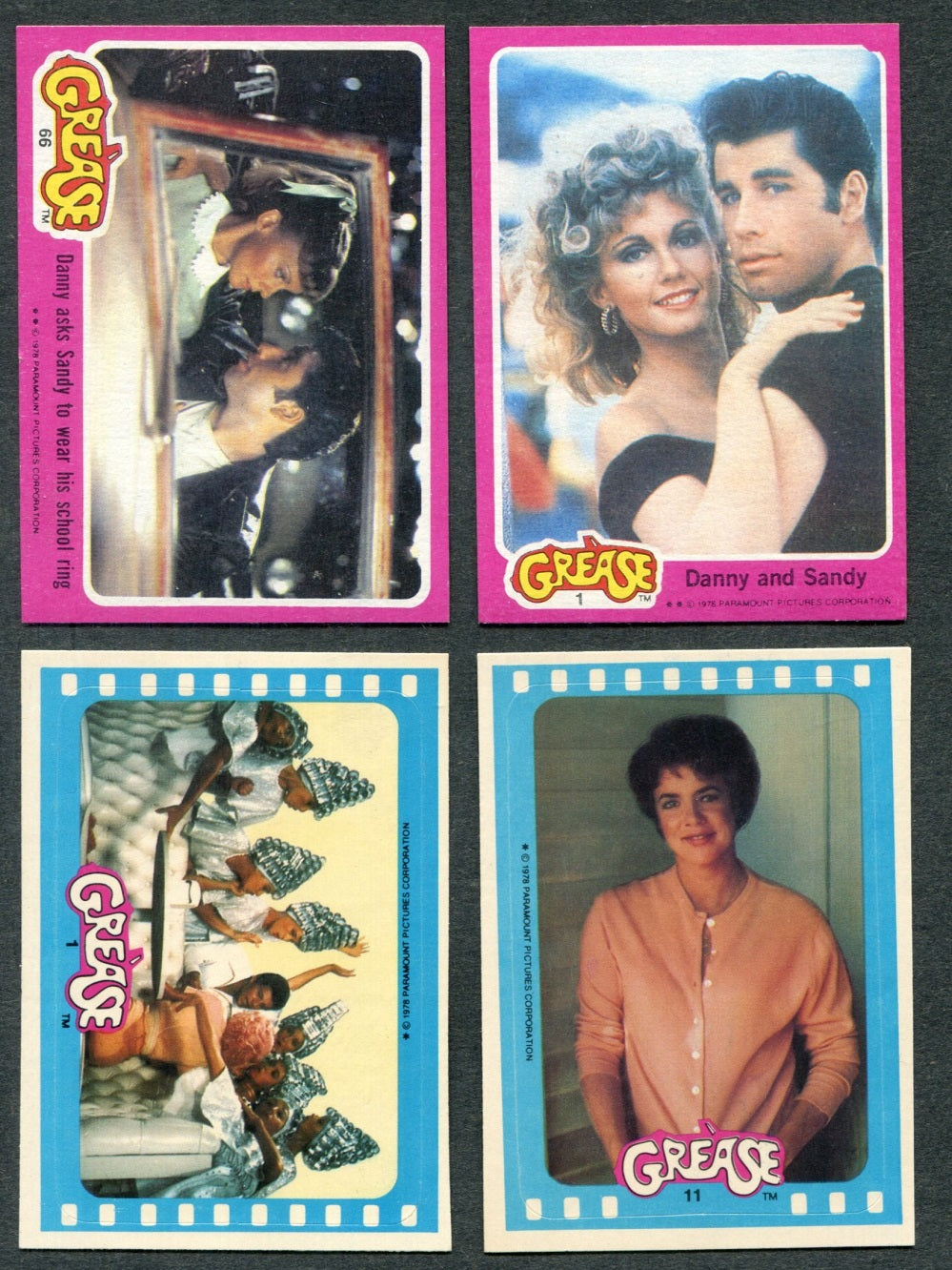 1978 Topps Grease Complete Series 1 & 2 Set (w/ stickers) (132/22) NM NM+