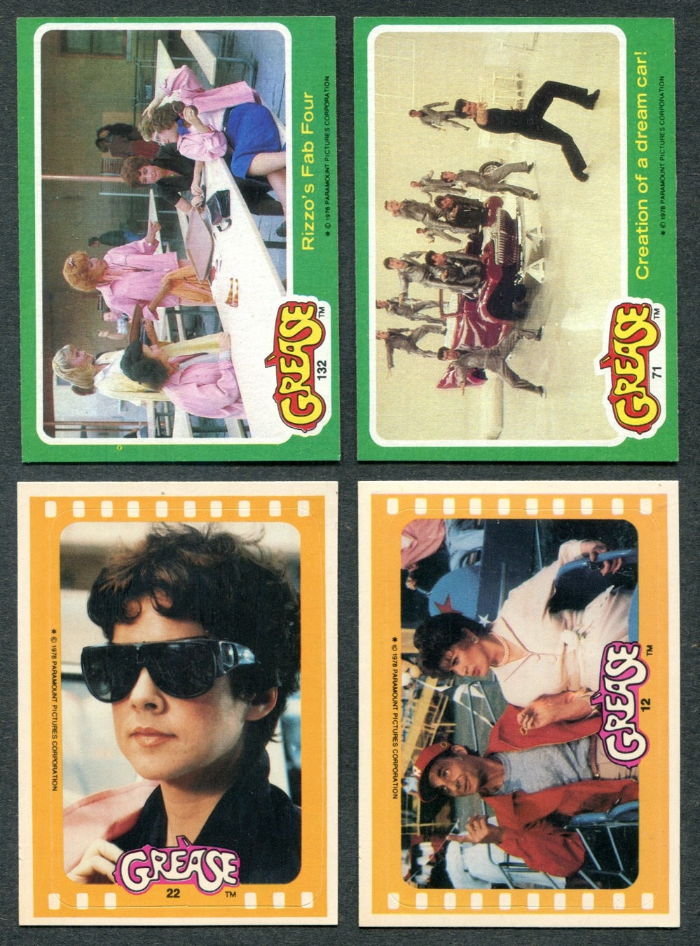 1978 Topps Grease Complete Series 1 & 2 Set (w/ stickers) (132/22) NM NM+