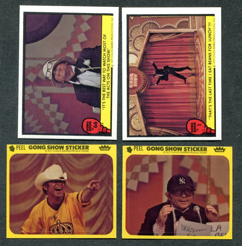 1977 Fleer Gong Show Complete Set (w/ stickers) (66/10) NM NM+