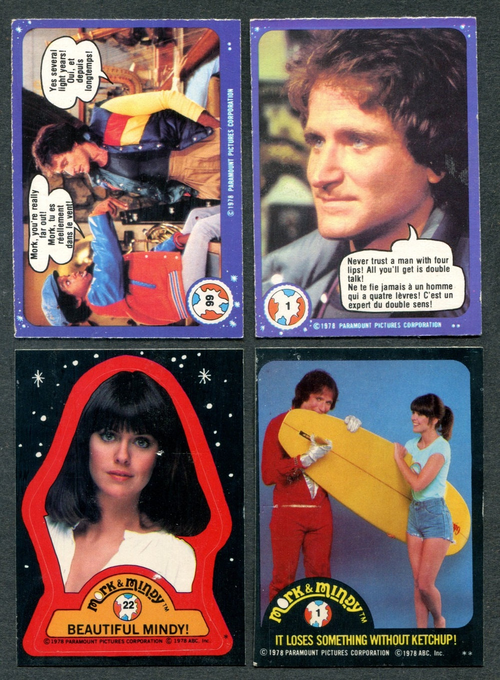 1978 OPC O-Pee-Chee Mork & Mindy Complete Set (w/ stickers) (99/22) NM