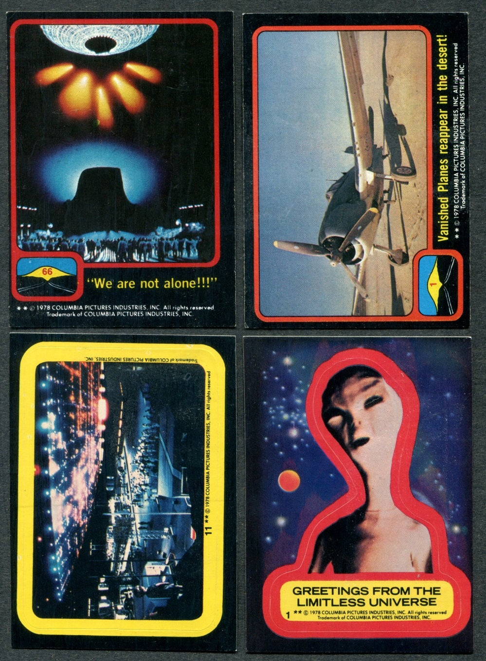 1978 Topps Close Encounters Complete Set (w/ stickers) (66/11) NM NM+