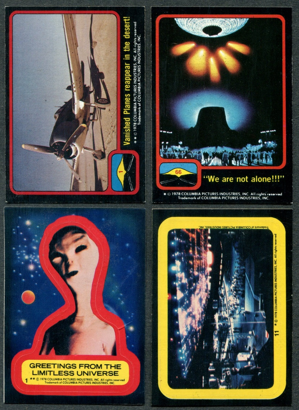 1978 Topps Close Encounters Complete Set (w/ stickers) (66/11) NM NM/MT