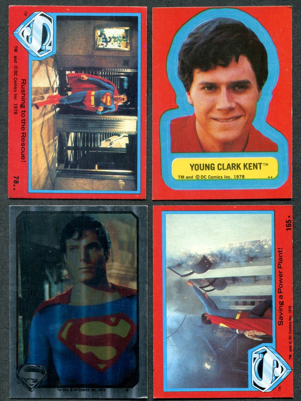 1978 Topps Superman: The Movie Complete Series 2 Set (w/ stickers) (88/10/6) NM