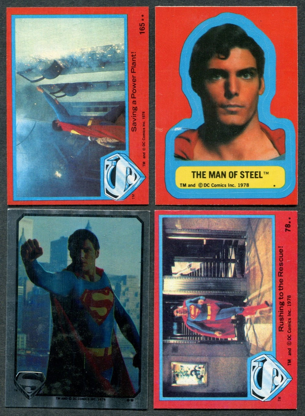 1978 Topps Superman: The Movie Complete Series 2 Set (w/ stickers) (88/10/6) NM NM/MT
