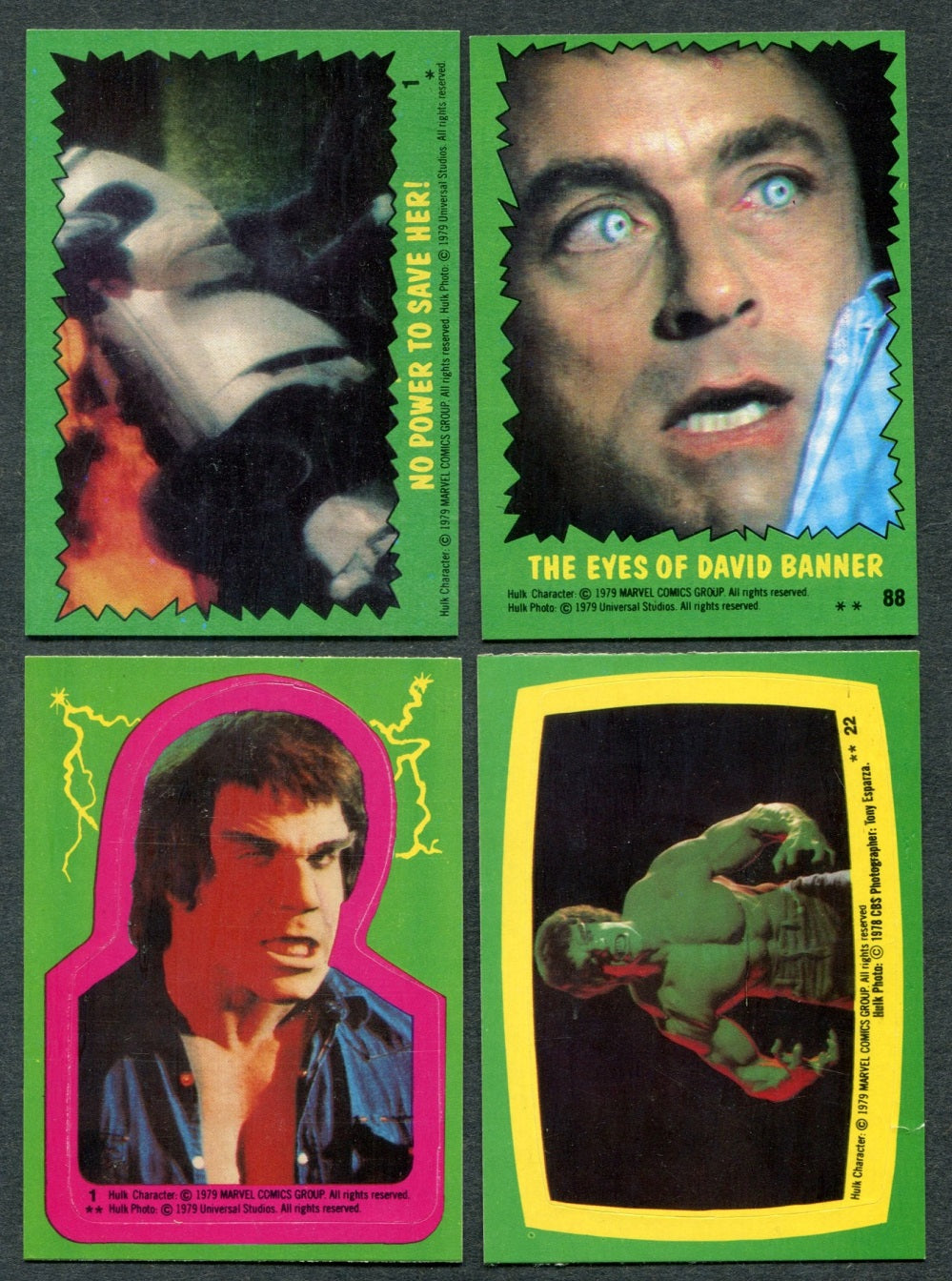 1979 Topps The Incredible Hulk Complete Set (w/ stickers) (88/22) NM NM/MT