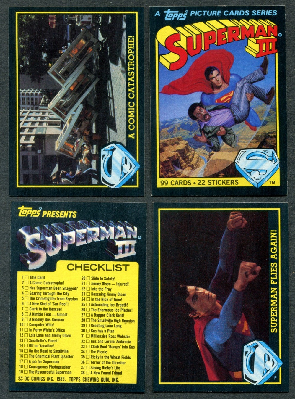 1983 Topps Superman III Complete Set (99) NM NM/MT
