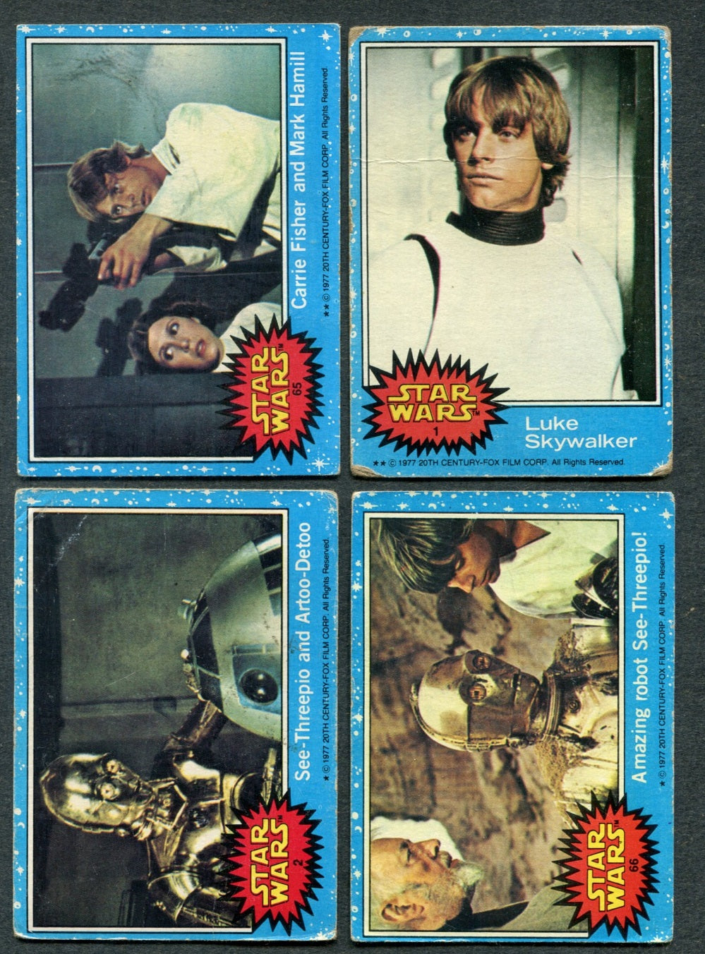 1977 Topps Star Wars Complete Series 1 Set (66) VG VG/EX