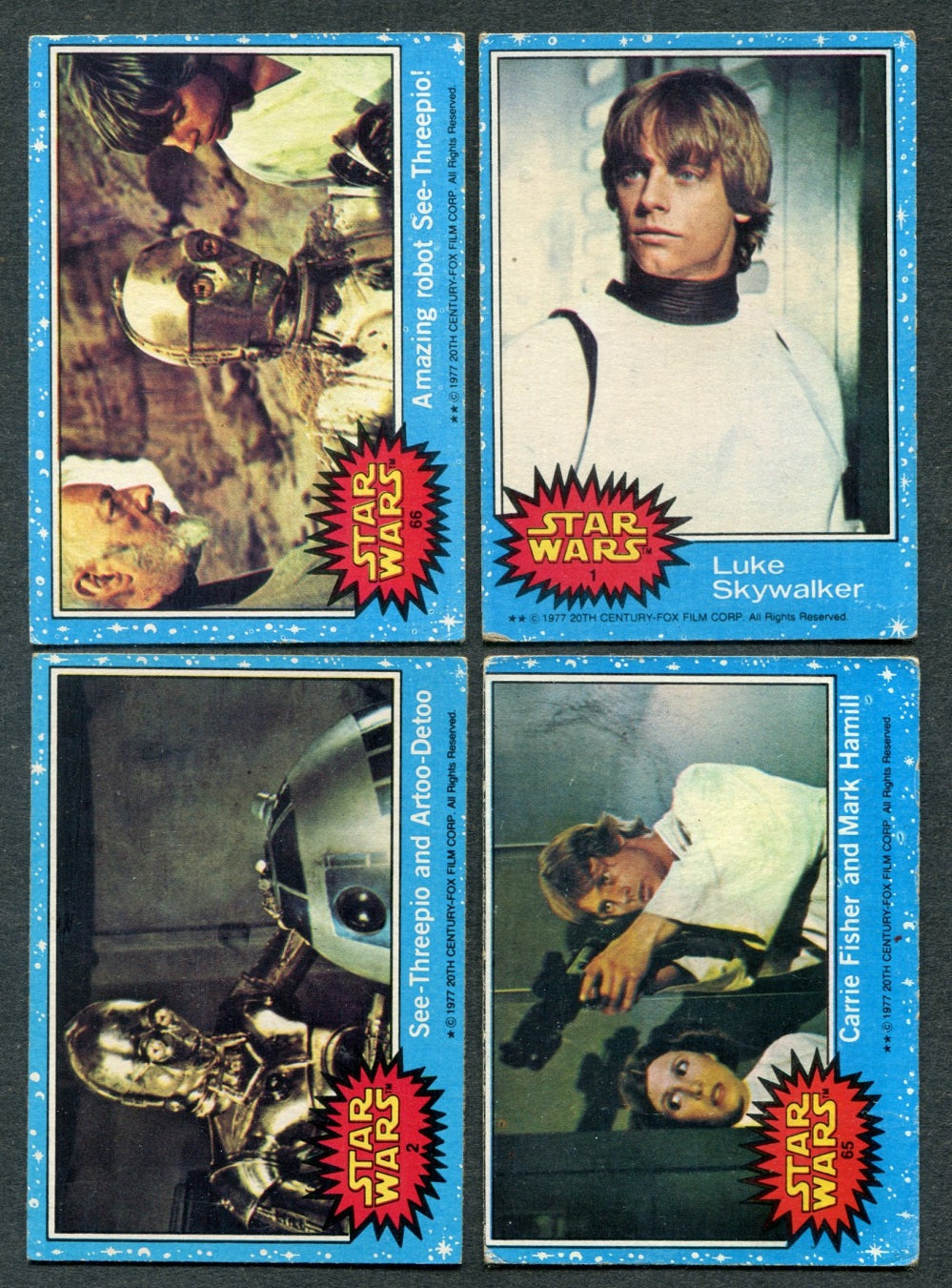 1977 Topps Star Wars Complete Series 1 Set (66) VG/EX