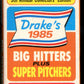 1985 Topps Baseball Drake's Big Hitters Plus Super Pitchers  Factory Set