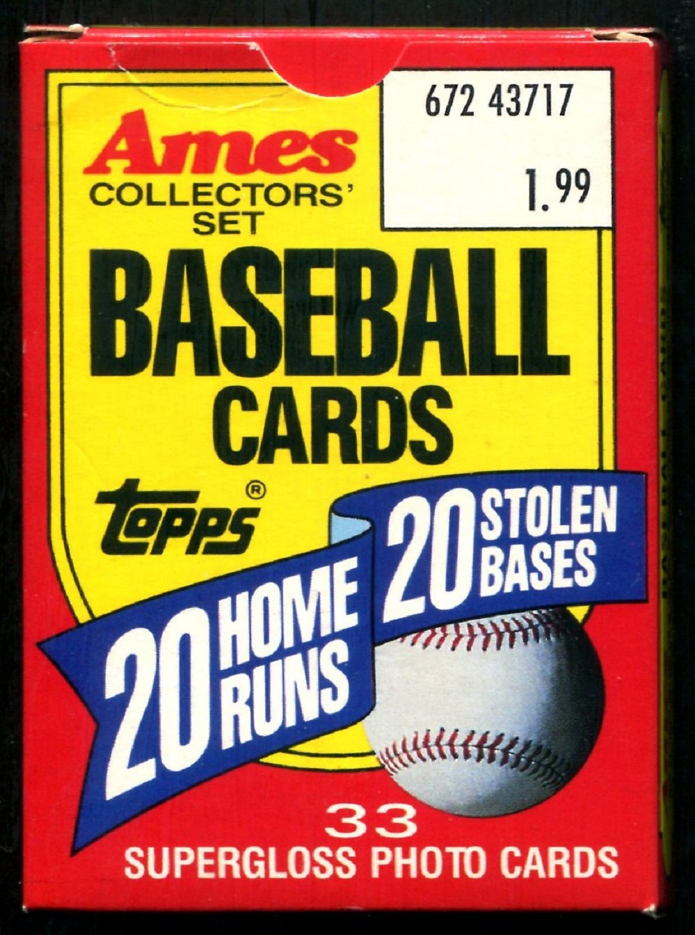 1989 Topps Baseball Ames Collectors Factory Set