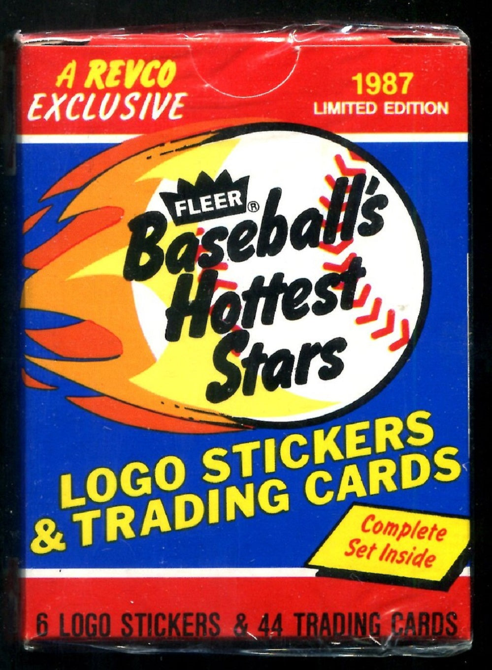 1987 Fleer Baseball Revco Hottest Stars Factory Set