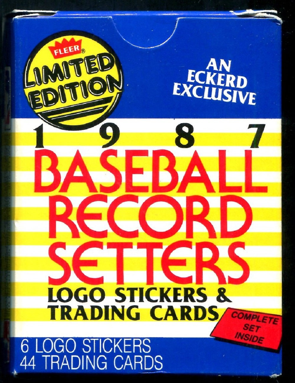 1987 Fleer Baseball Limited Edition Record Setters Factory Set