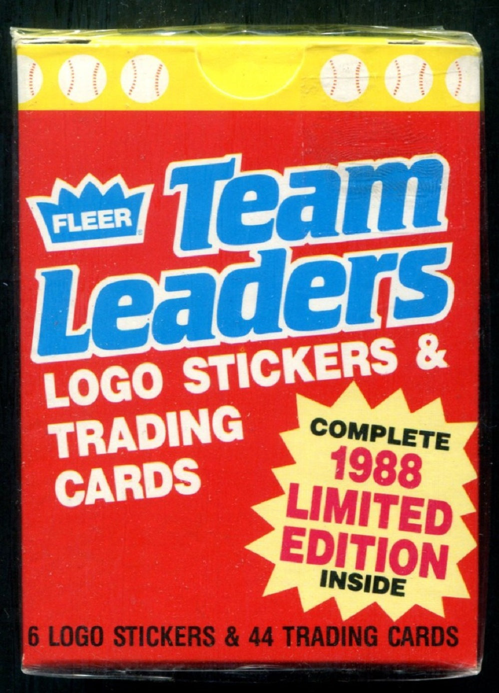 1988 Fleer Baseball Team Leaders Factory Set