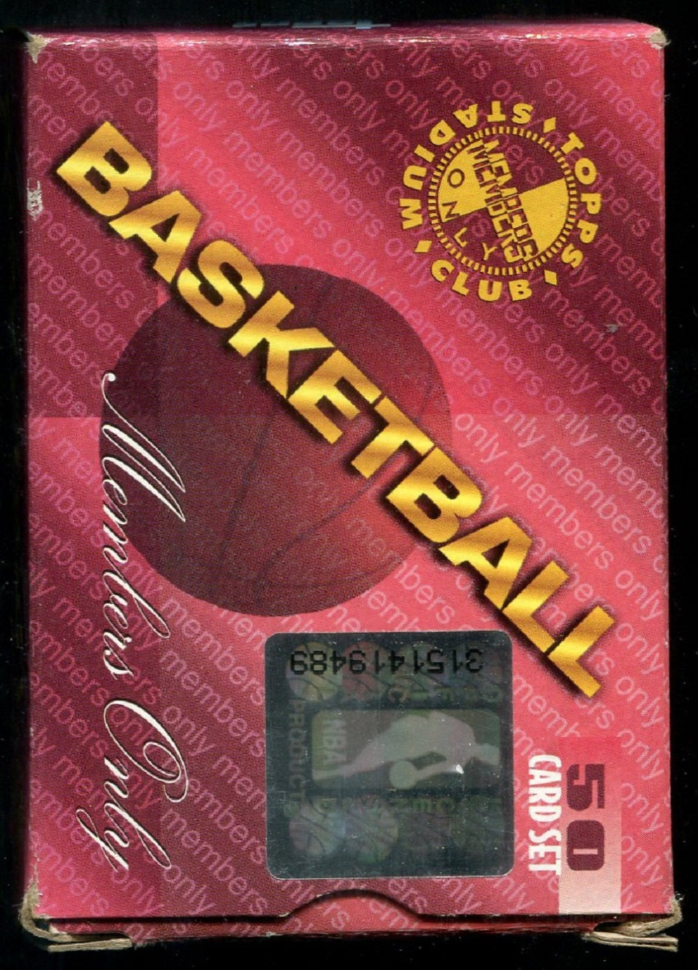 1995 Topps Stadium Club Basketball Members Only Factory Set (50)