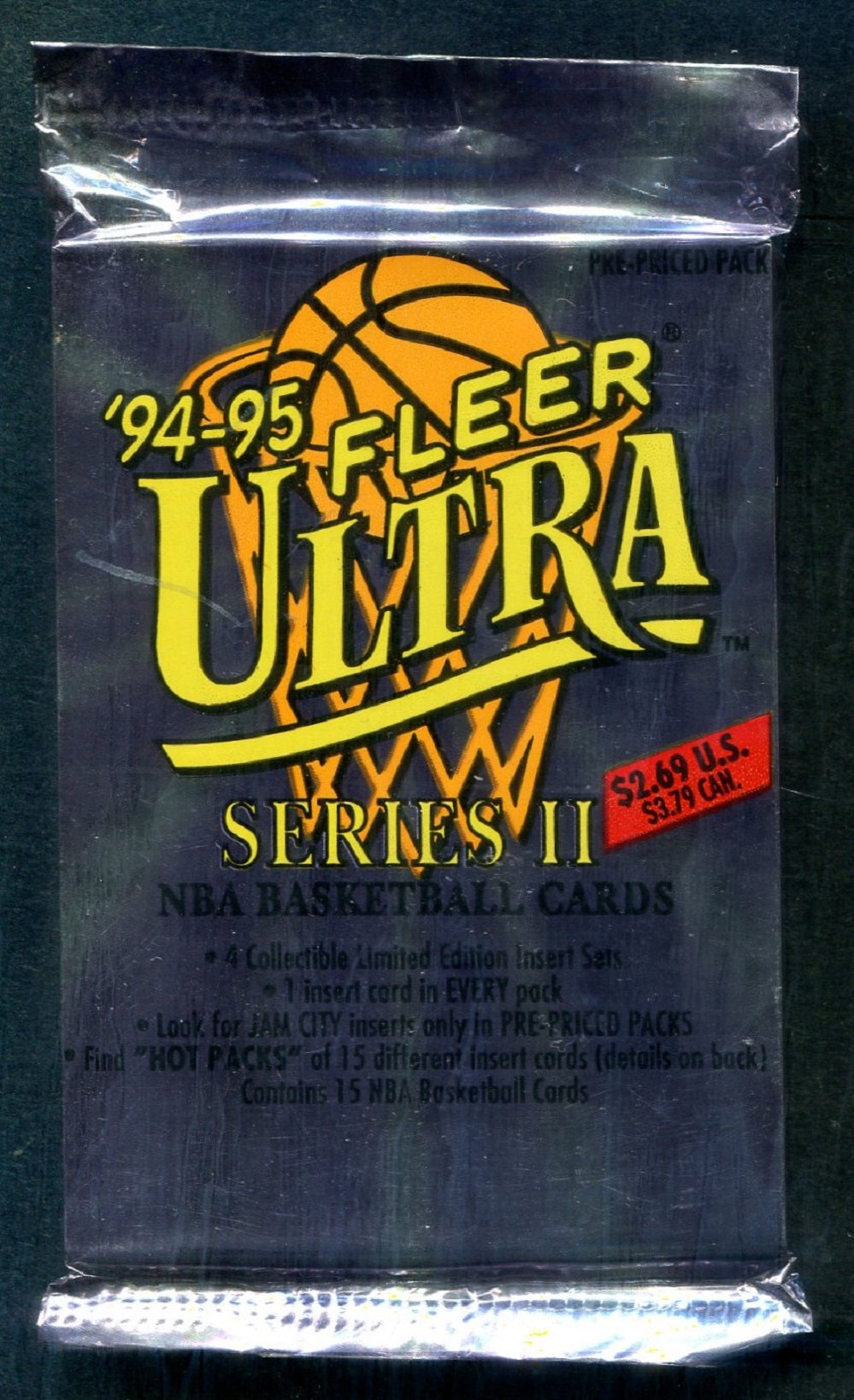 1994/95 Fleer Ultra Basketball Unopened Series 2 Jumbo Pack (Pre-Priced)