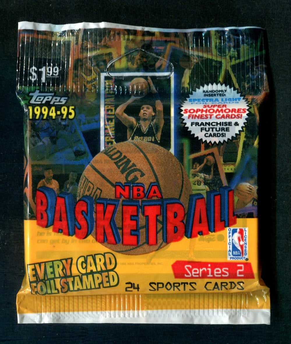 1994/95 Topps Basketball Unopened Series 2 Jumbo Pack (24 Cards)