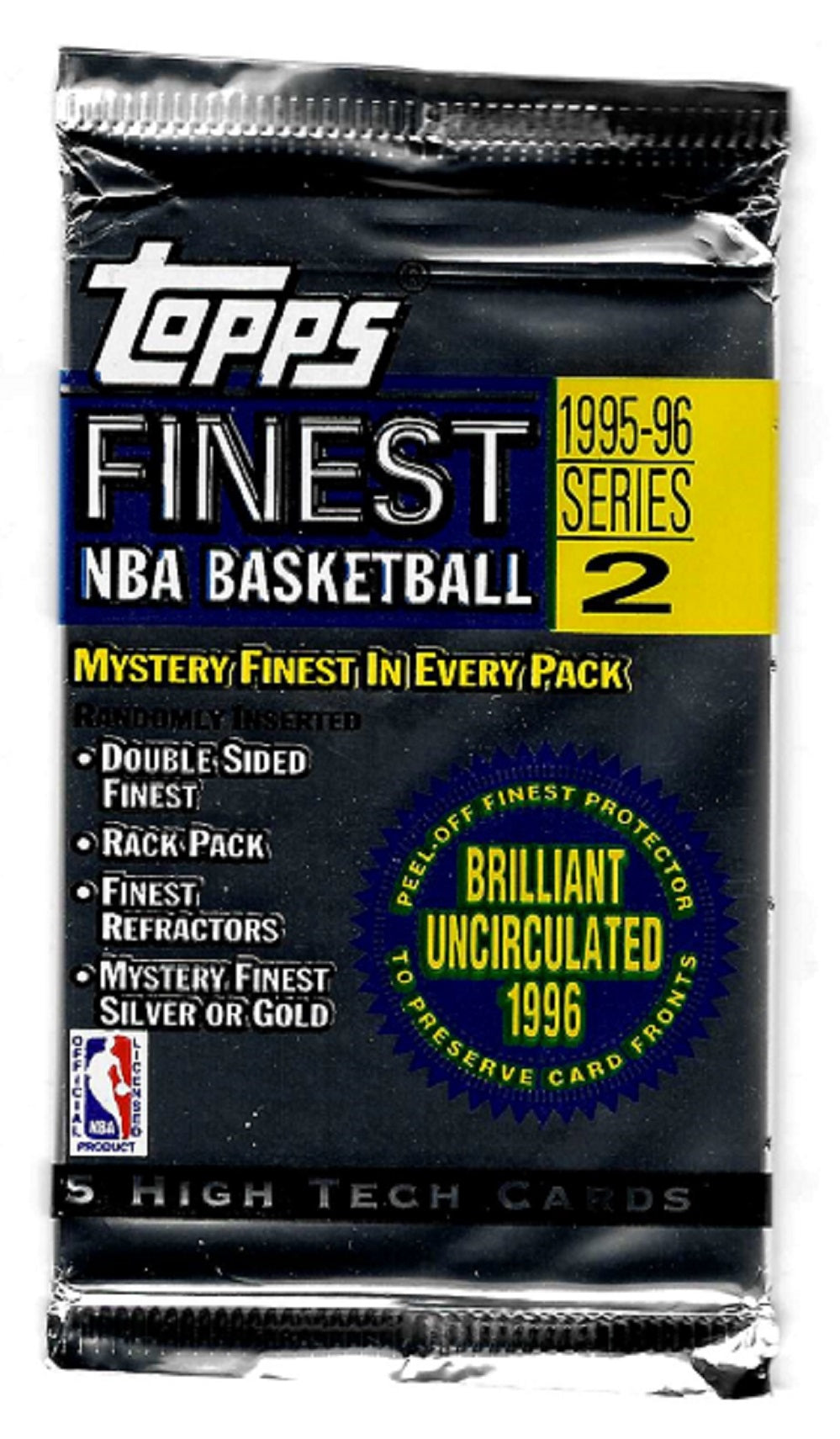 1995/96 Topps Finest Basketball Unopened Series 2 Pack