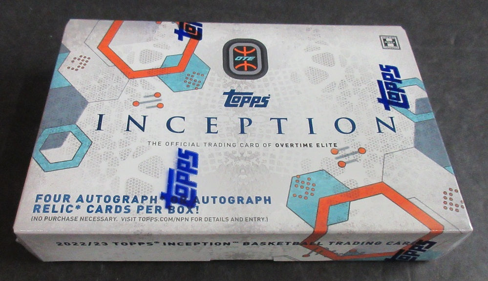 2022/23 Topps Inception Overtime Elite Basketball Box (OTE) (Hobby)