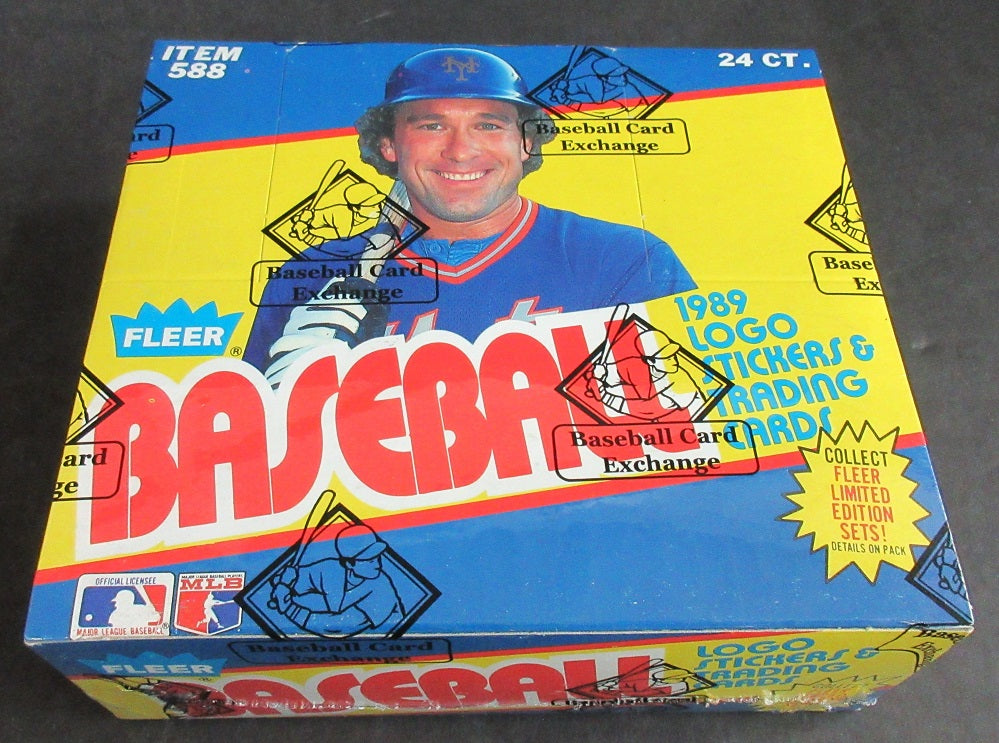 1989 Fleer Baseball Unopened Cello Box (FASC) (Code 90051)