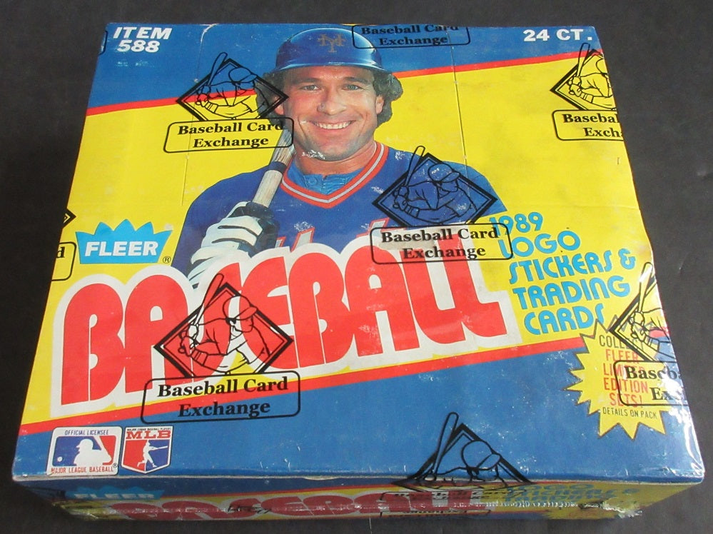 1989 Fleer Baseball Unopened Cello Box (FASC) (Code 90051) (Read)