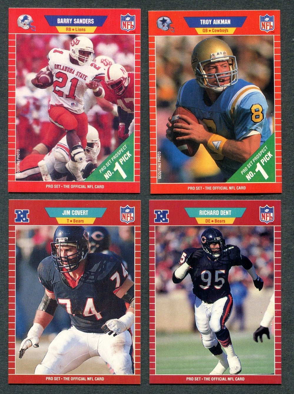 1989 Pro Set Football Complete Set NM/MT (540) (23-352)