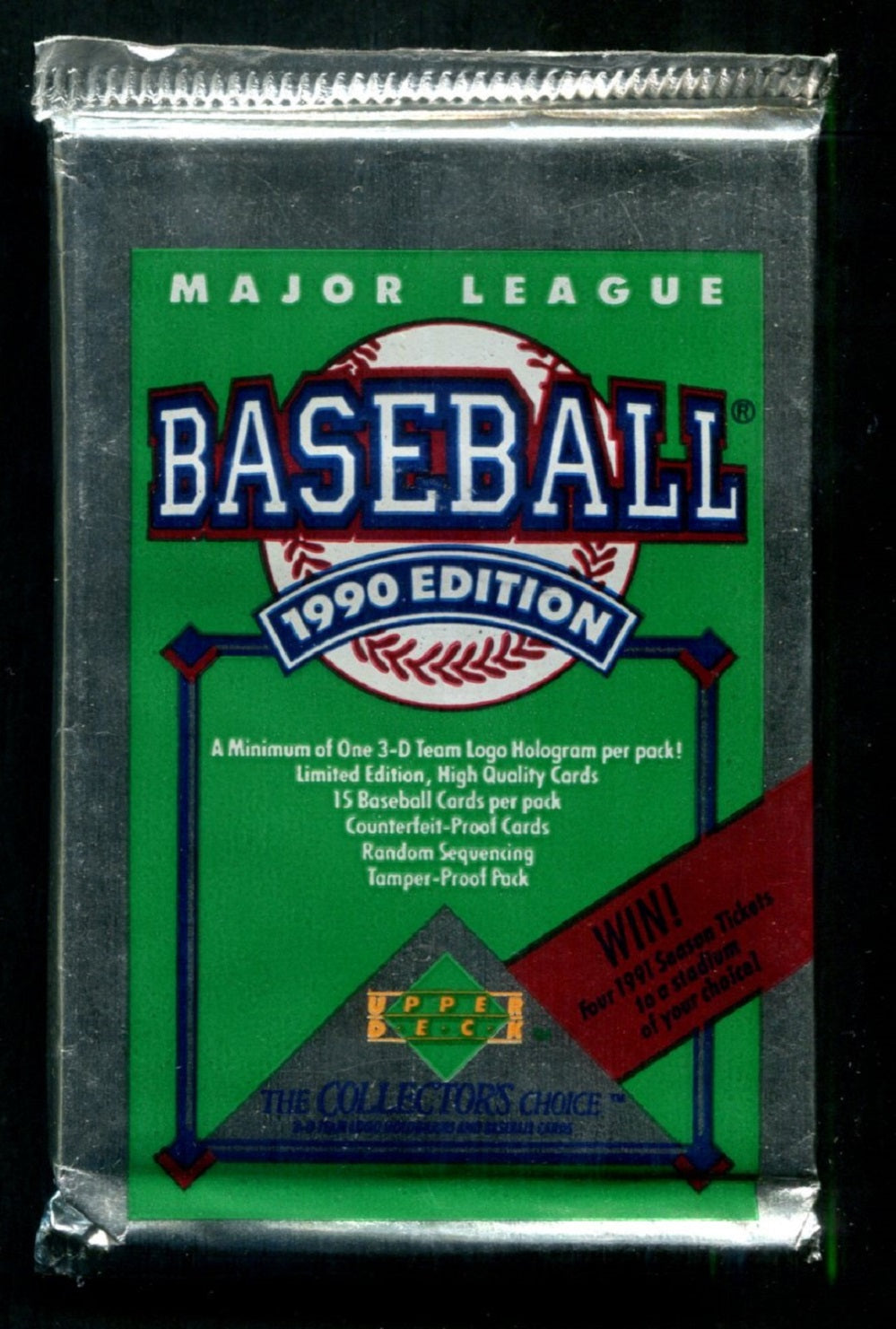 1990 Upper Deck Baseball Unopened Low Series Pack