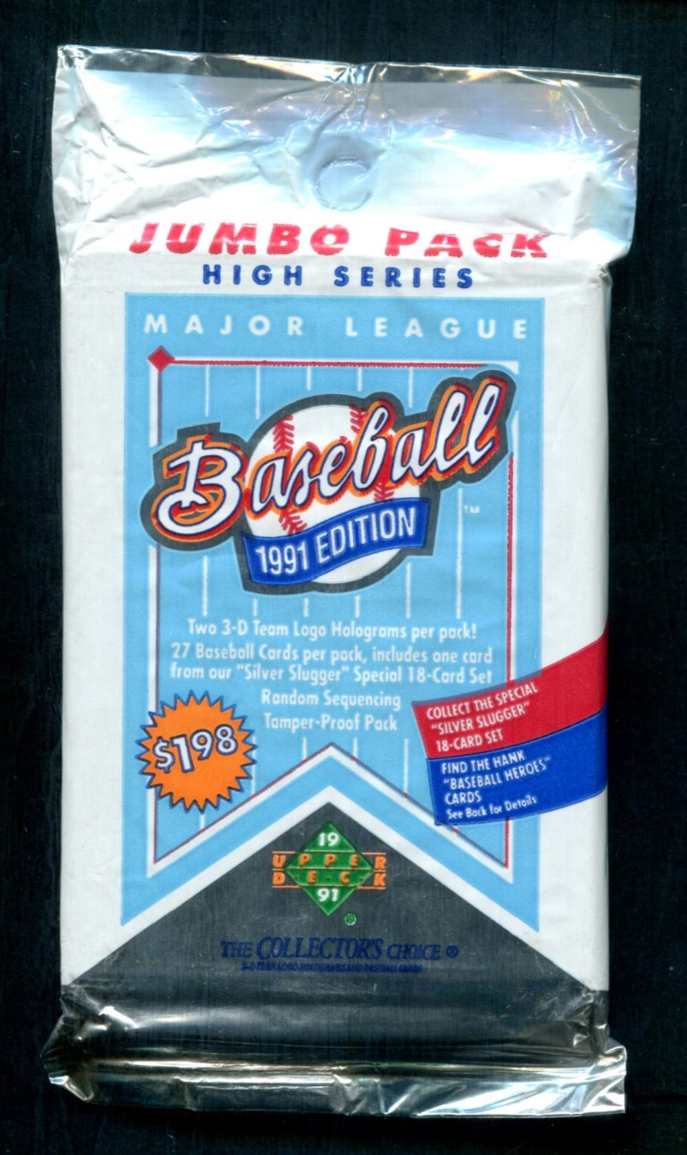 1991 Upper Deck Baseball Unopened High Series Jumbo Pack