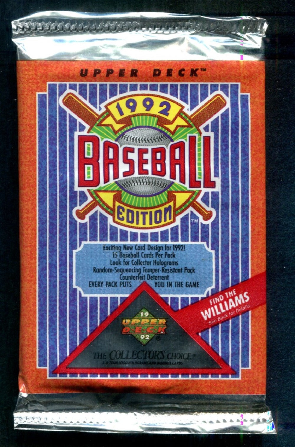 1992 Upper Deck Baseball Unopened Low Series Pack