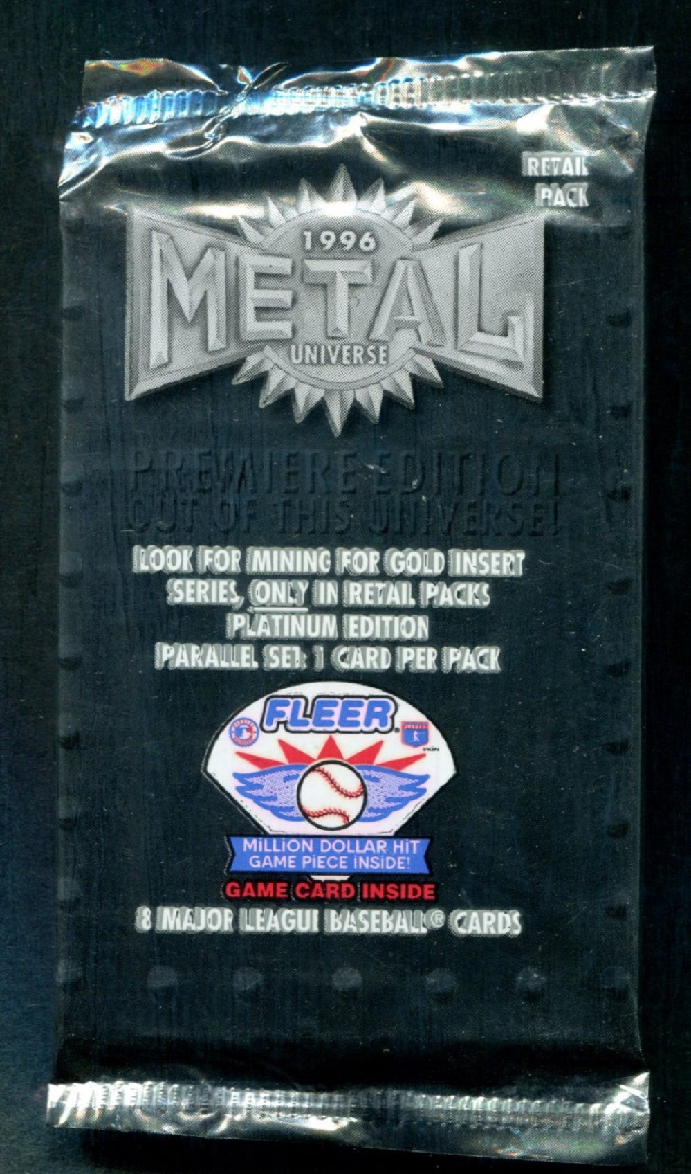 1996 Fleer Metal Universe Baseball Unopened Pack (Retail) (8)