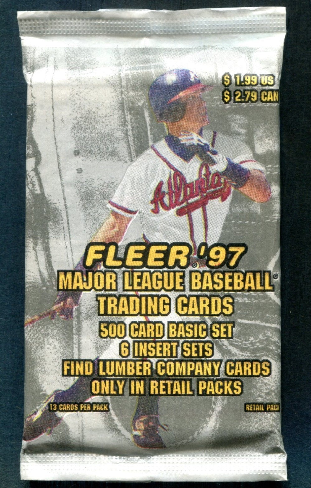 1997 Fleer Baseball Unopened Series 1 Pack (Retail) (Pre-Priced)